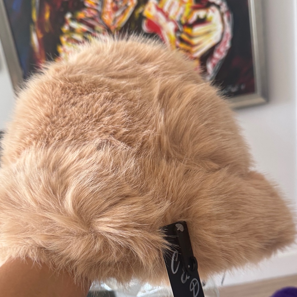 Faux Fur Tan Hat